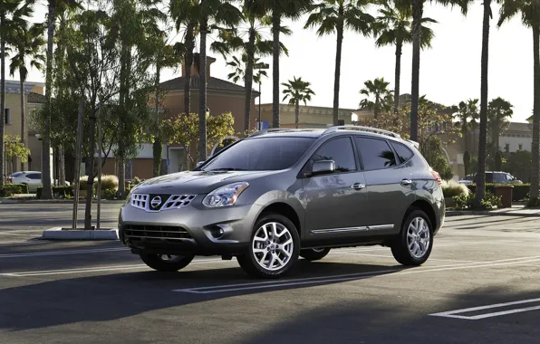 Palm trees, exotic, Nissan-Rogue-2011