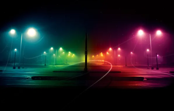 Picture lights, colorful