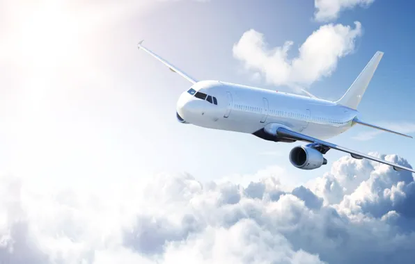 Picture photo, The sky, Clouds, The plane, Aviation, Passenger