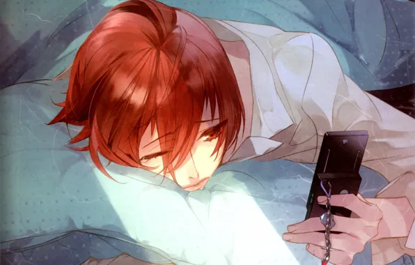 Phone, guy, Starry Sky, Starry★Sky
