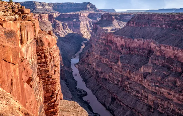 Picture mountains, river, canyon, AZ, gorge, USA, Grand Canyon, Toroweap Point