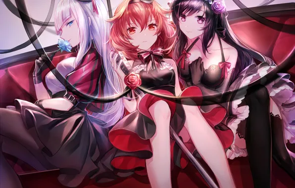 Picture girl, anime, art, Idol Memories, Nanami Hoshi, Miku Kajiwara, Yucho The