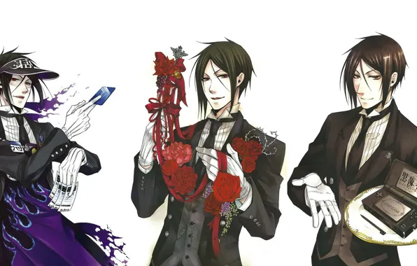 The demon, art, Kuroshitsuji, Sebastian, dark Butler