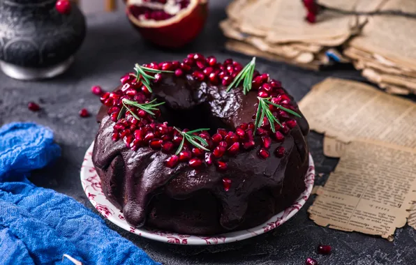 Dessert, cakes, chocolate, garnet, cupcake