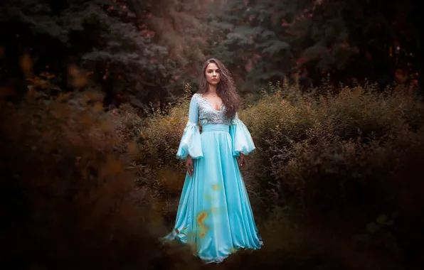 Picture summer, look, girl, nature, pose, style, dress, Nicole Lau