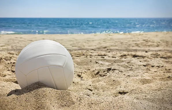 Picture sand, sea, wave, the sun, landscape, stay, the ball, positive