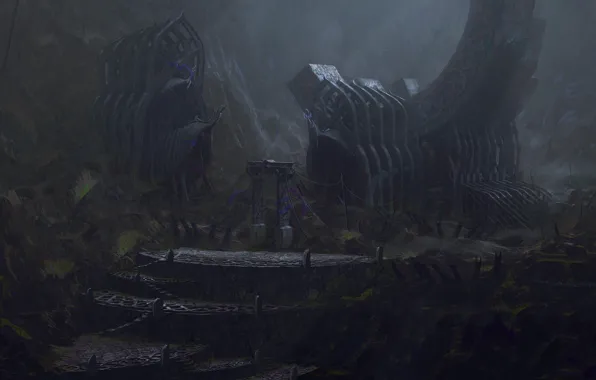 Mountains, the darkness, facilities, arch, Exploration