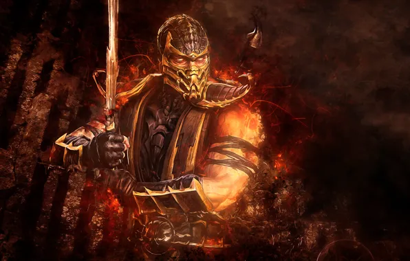 Mortal Kombat Scorpion, HD wallpaper