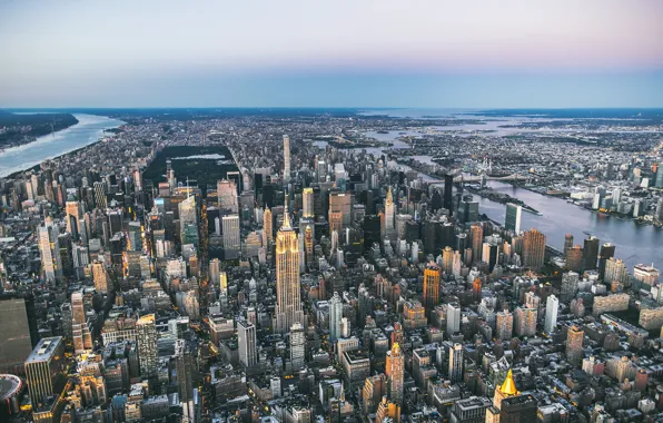 The city, panorama, megapolis, New York