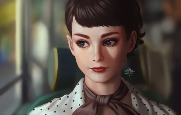 Look, girl, Audrey Hepburn, Audrey Hepburn, Lemon Cat