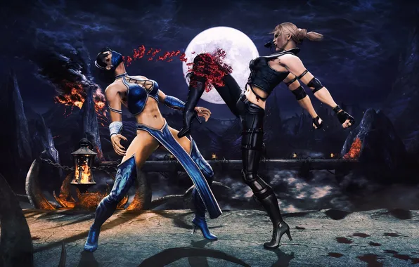 Picture Mortal Kombat, kitana, Mortal Kombat, kitana, Sonya Blade, Sonya Blade, Mortal Kombat