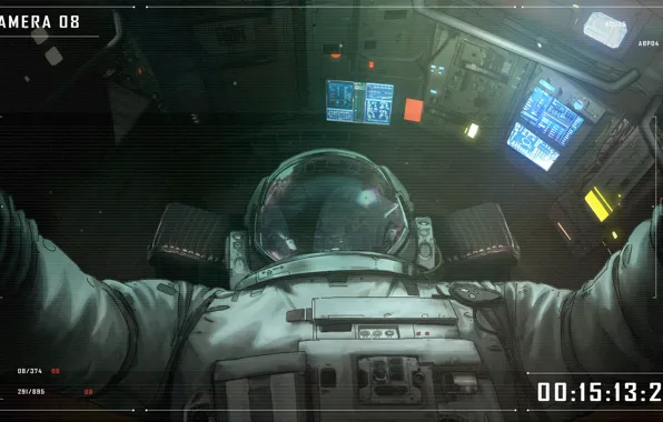Panel, Astronaut, Costume, Camera, Astronaut, Art, Art, Fiction