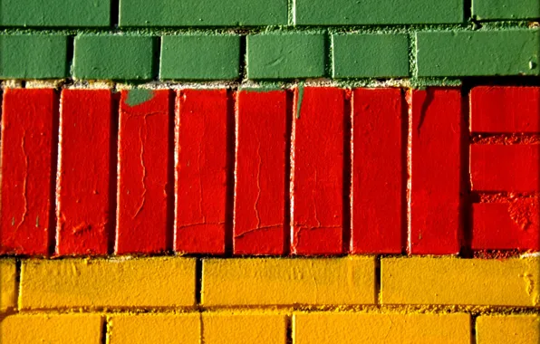 Picture wall, paint, brick, masonry