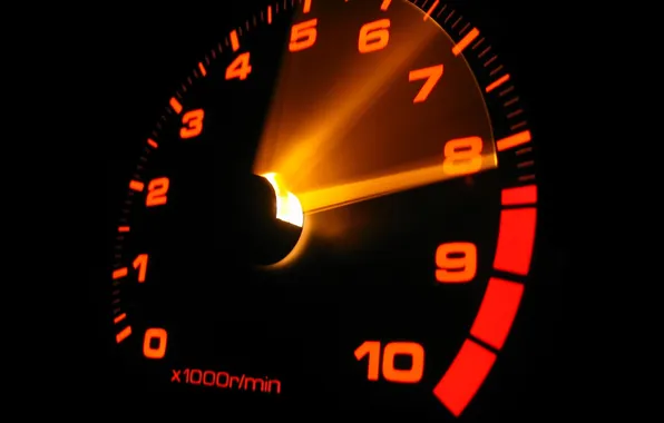 Tachometer, arrow, momentum