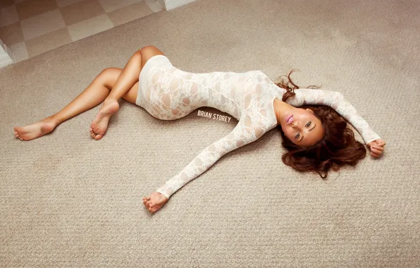 Girl, Chest, Asian, Pose, Dress, sexy, Lies, Legs