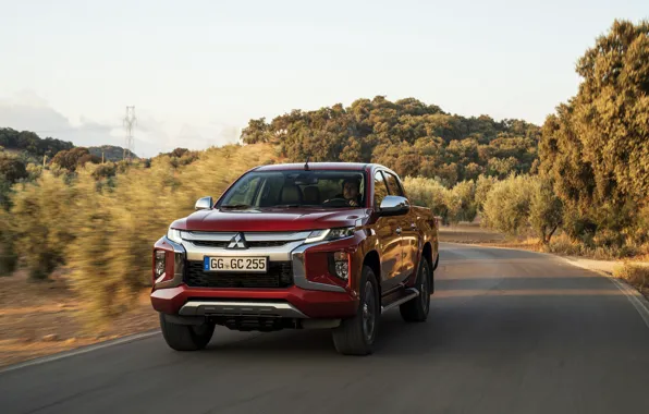 Picture road, Mitsubishi, pickup, Double Cab, L200, Triton, 2019