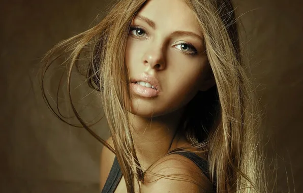 Picture eyes, face, hair, Girl, lips, Rus