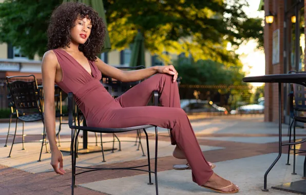 Girl, chair, Erica