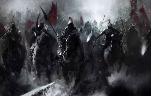 Fantasy, artwork, troops