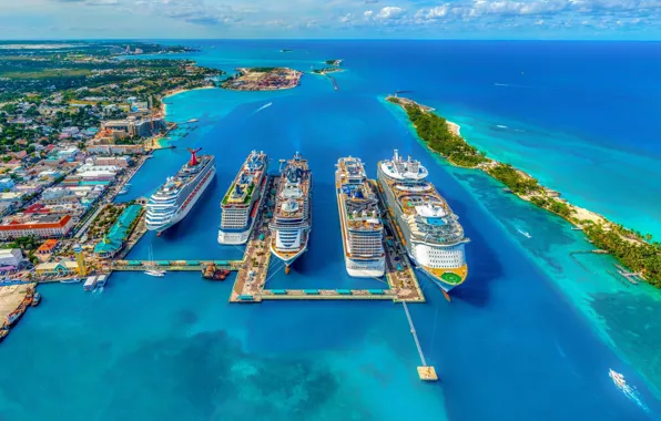 Sea, liners, Bahamas, Nassau