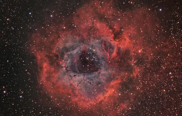 Space, Nebula, Outlet, Unicorn, NGC 2237, in the constellation, Rosette