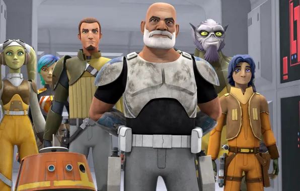 Heroes, Rex, Chopper, animated series, Star wars: Rebels, Zeb, Star Wars: Rebels, Gera, Singula