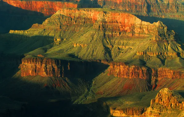 Sunset, mountains, rocks, canyon, AZ, USA, Grand Canyon National Park