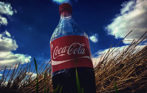 The sky, nature, style, red, coca-cola, different, cola, Coca - Cola