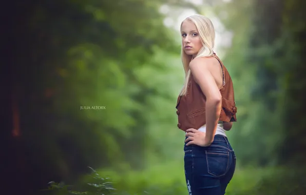 Picture girl, pose, background