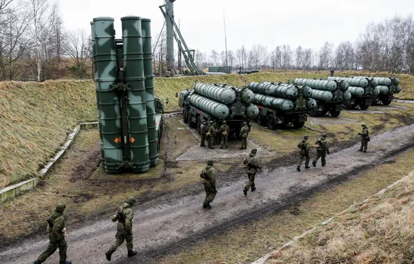 Soldiers, Russia, S-400, Defense, Kaliningrad oblast, S-400, anti-aircraft missile system, air defense units of the …
