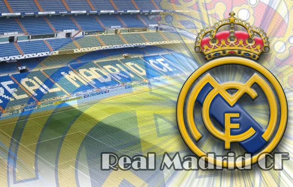 Wallpaper, sport, logo, stadium, football, Spain, Santiago Bernabeu, Real Madrid CF