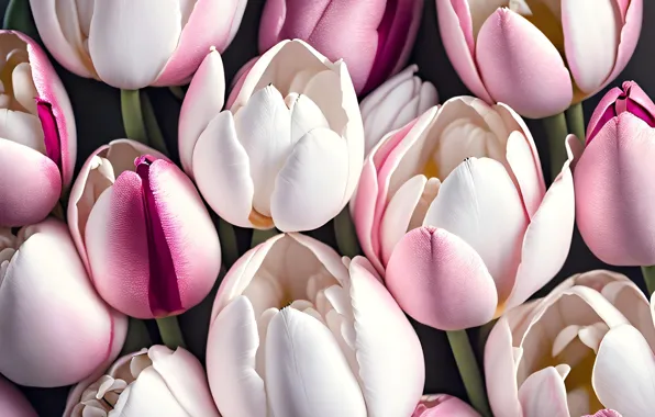 Art, tulips, digital art, digital art, AI art, neural network, digital painting, the art of …