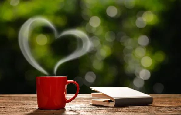 Picture coffee, morning, Cup, love, hot, heart, romantic, coffee cup