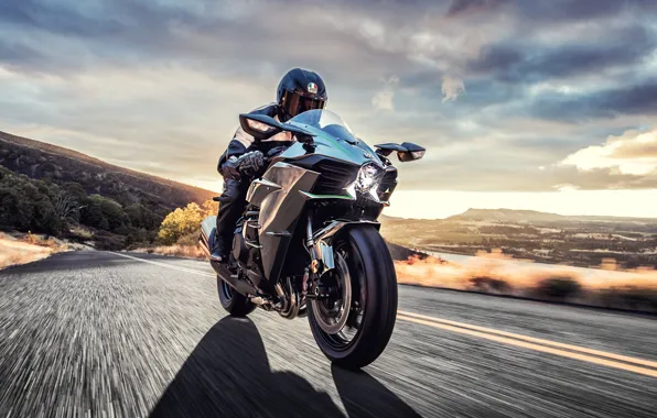 Picture Ninja, Kawasaki, Kawasaki Ninja H2, motion