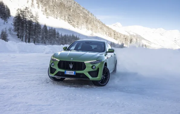 Picture car, Maserati, snow, Levante, Maserati Levante Trofeo