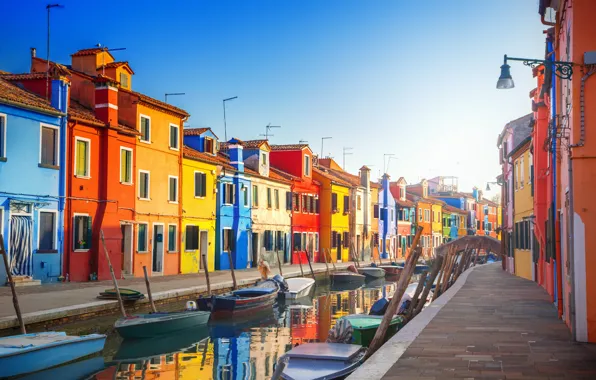 City, the city, street, boats, Italy, Venice, channel, Italy