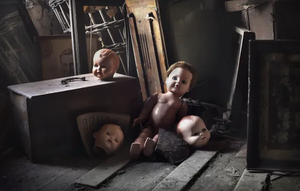 Background, stuff, attic