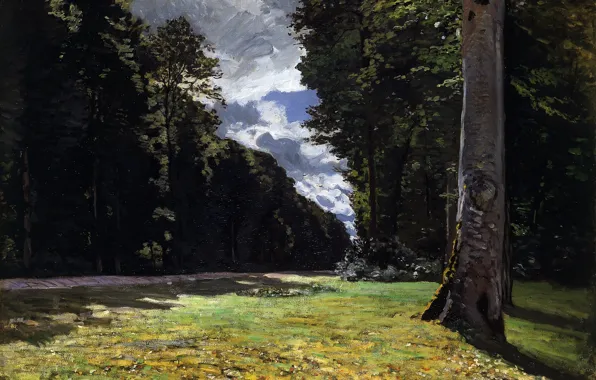 Picture Claude Monet, 1865, The Pavé de Chailly, in the Forest of Fontainebleau