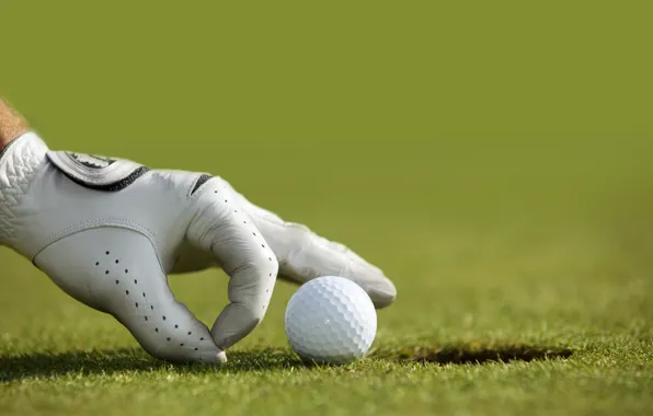 Golf, glove, golf ball