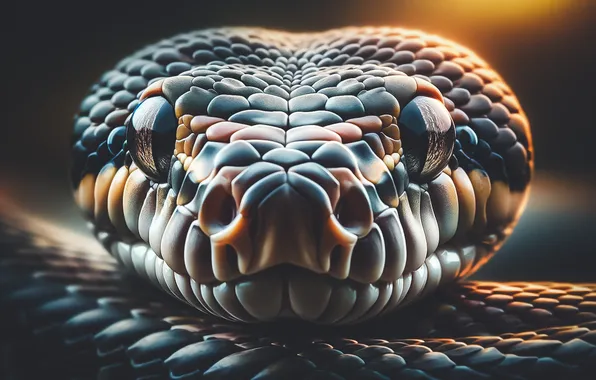 Look, face, portrait, snake, snakes, Python, AI art, neural network