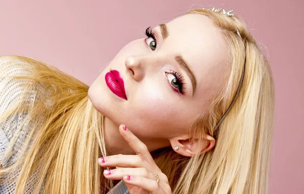 Look, girl, makeup, blonde, lips, Peyton List