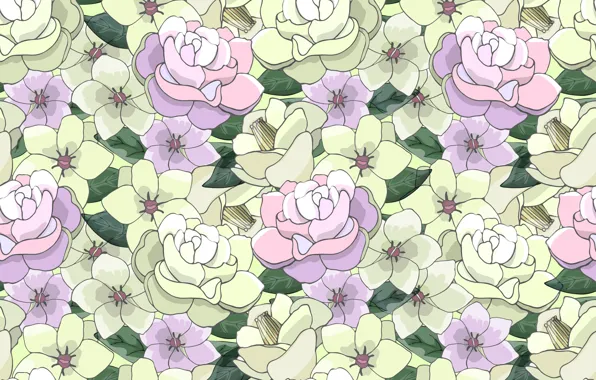 Flowers, Vector, Retro, vintage