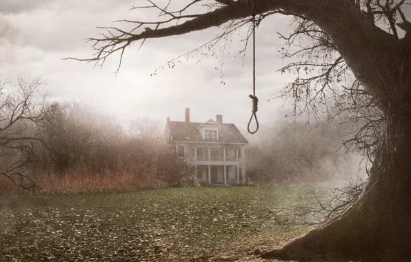 Picture fog, house, tree, twilight, The Conjuring, The spell