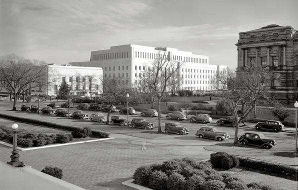 Picture retro, home, USA, car, 1939 year