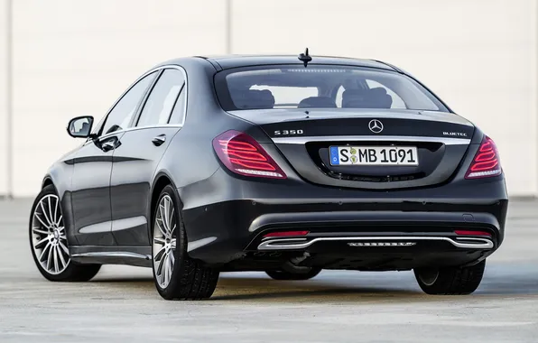 Black, Mercedes-Benz, rear view, Mercedes, BlueTec, S 350