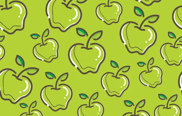 Picture green, background, apples, texture