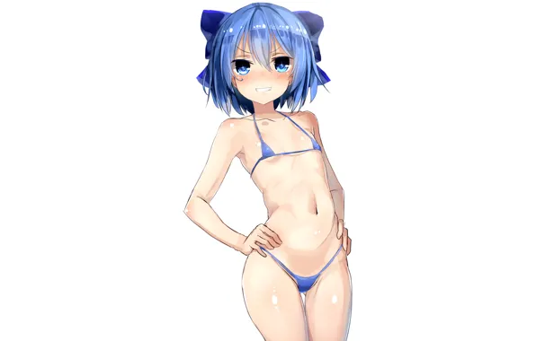 Girl, sexy, cleavage, touhou, boobs, anime, beautiful, short hair