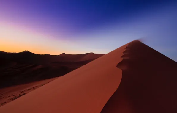 Sand, the sky, sunrise, desert, dunes, Africa, Namibia