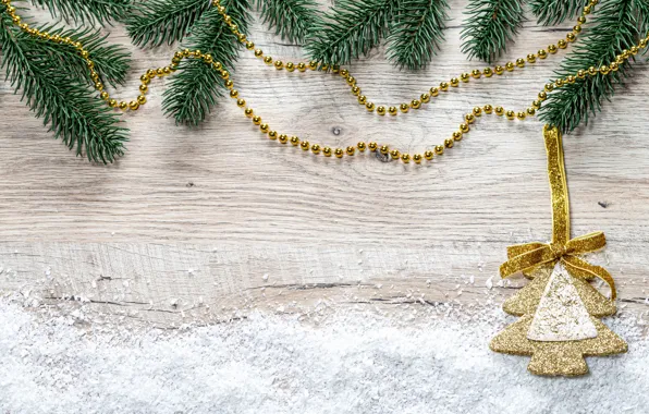 Christmas, New year, beads, decoration, herringbone, spruce branches