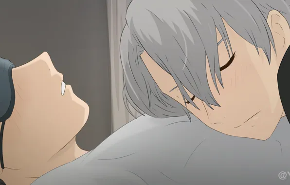 Anime, art, Yuri on Ice, Yuri on the ice, Viktor Nikiforov, Yuri Katsuki